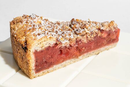 Пирог ревень-клубника из кондитерской Flan