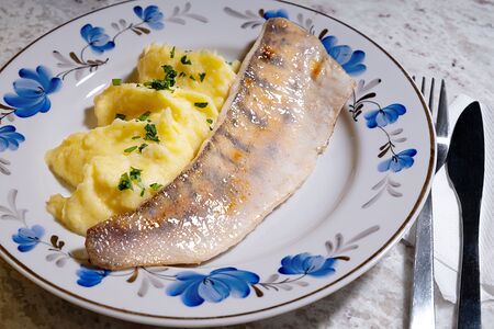 Треска мурманская с пюре