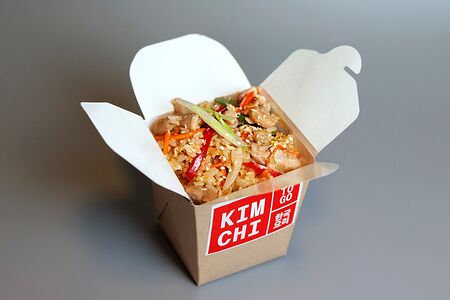 Вок с рисом и курицей терияки