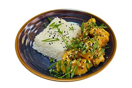 Курица с кисло-сладком соусе с рисом