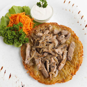 Драник с мясом от бабы Нади