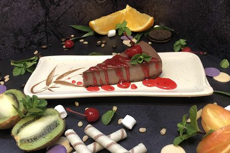 Чизкейк №329 Шоколад с топпингом на выбор