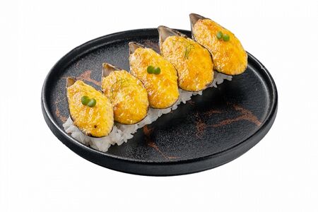 Мидии Киви запеченные с сыром