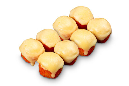 Ролл запеченный с лососем под моцареллой