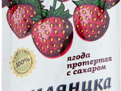 Сибирская ягода Земляника протертая с сахаром