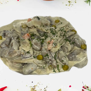 Куриная печень, запечённая в сметане