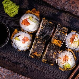 Сяке кани темпура