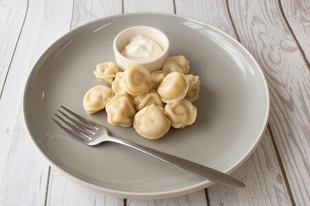 Пельмени домашние, с маслом