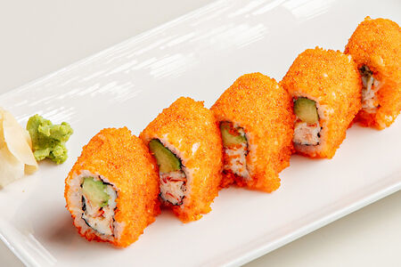 Ролл Острый краб, тобико, авокадо