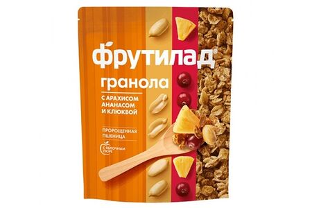 Гранола с арахисом, ананасом и клюквой Фруктовая Энергия