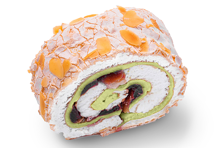 Рулет меренговый фисташка/малина