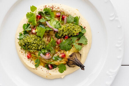 Хумус с запеченным баклажаном