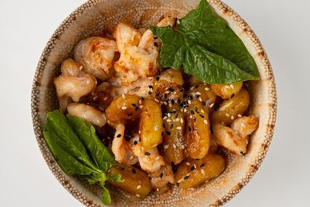 Ньокки с тигровыми креветками