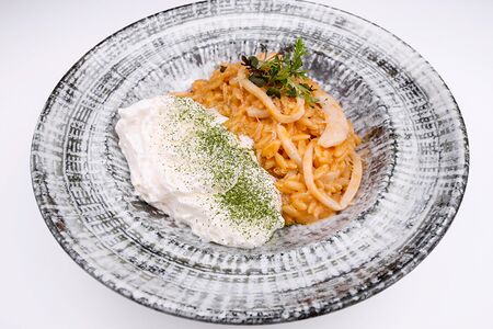 Орзо с креветками