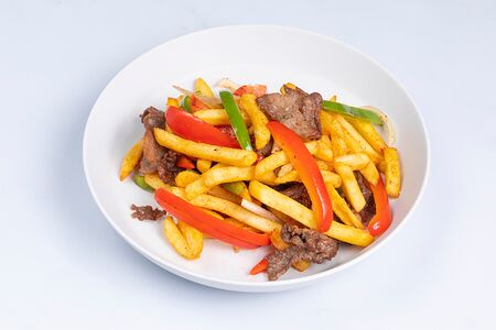 Мясо с картофелем фри