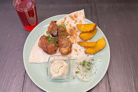 Шашлык-ланч из cвинoй шейки