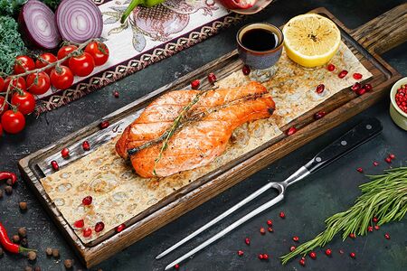 Семга на мангале