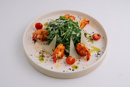 Руккола с креветками