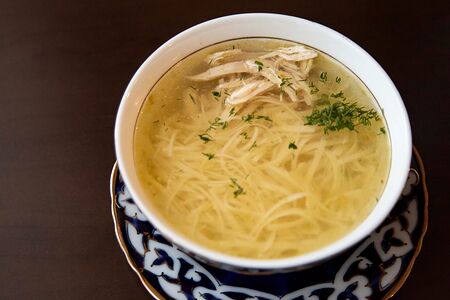 Суп-лапша домашняя с перепёлкой