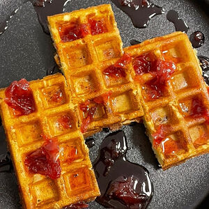 Բելգիական վաֆլի մուրաբայով