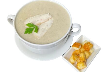 Крем-суп грибной с курицей