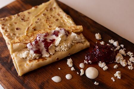 Блин с Творогом и Малиной