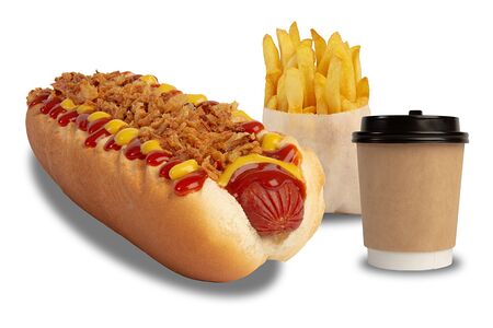 Хот-дог комбо с говяжьей колбаской