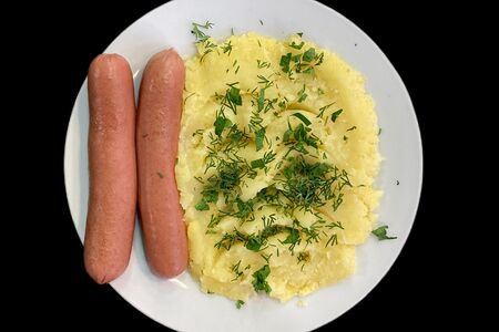 Пюре с сосисками