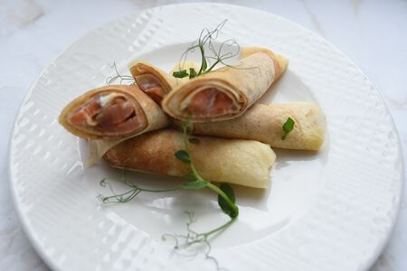 Блины с лососем