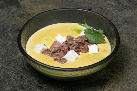 Сырный суп с ягнёнком и Фетой