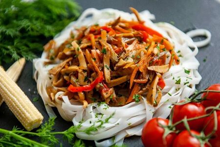 Фунчоза с овощами