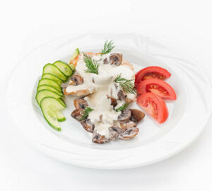 Куриное филе с грибами