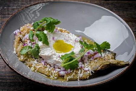 Рубленый печеный баклажан