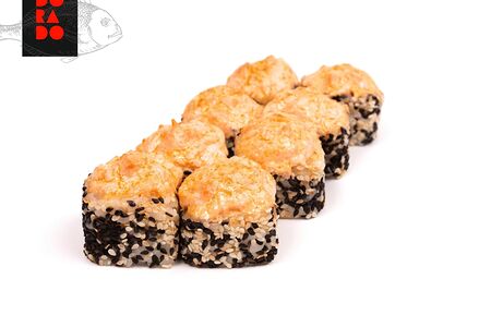 Запеченный с лососем и крабом