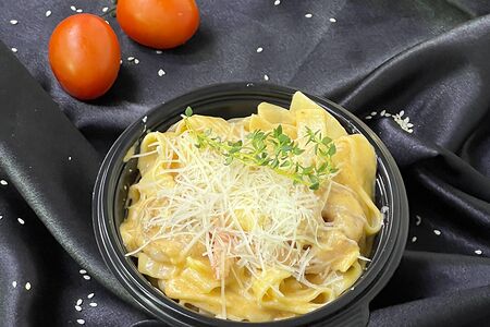 Феттуччине с креветками