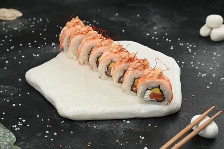 Ролл креветка - лосось с гребешком