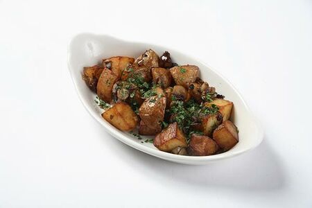 Картофель жареный с белыми грибами