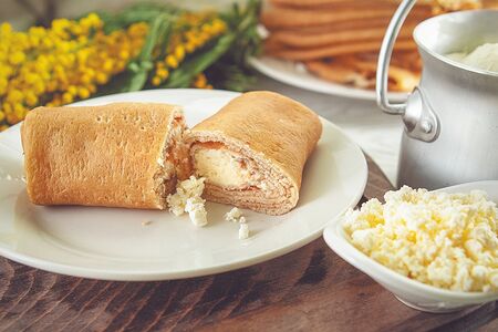 Блинчик с творогом