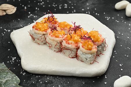 Лангустин-манго с кокосовым муссом