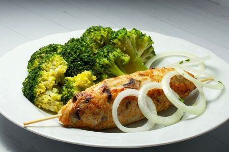 Люля-кебаб из курицы с грибами