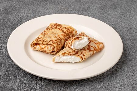 Блины с творогом