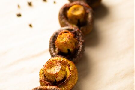 Шампиньоны на мангале