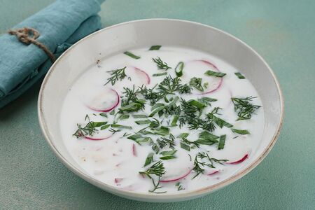 Окрошка овощная на кефире