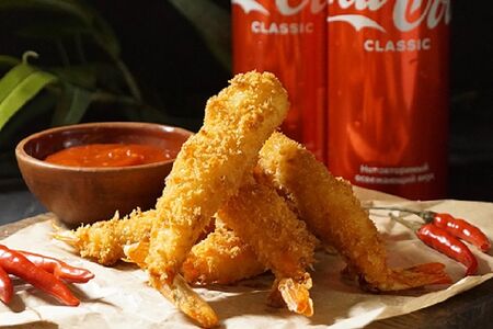 Тигровые креветки в кляре