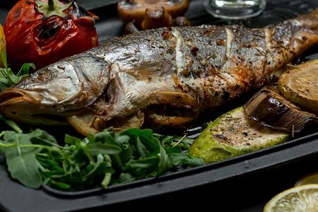 Сибас на углях