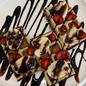 Բելգիական վաֆլի մրգերով