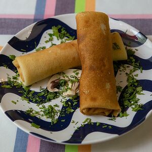 Блинчики с грибным жюльеном 