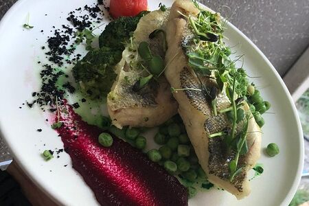 Судак на пару с брокколи