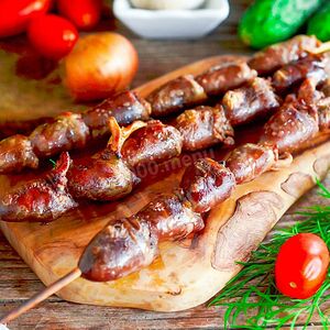 Шашлык из куриных сердечек