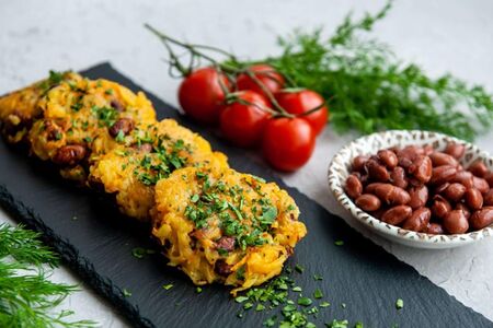 Драники с фасолью